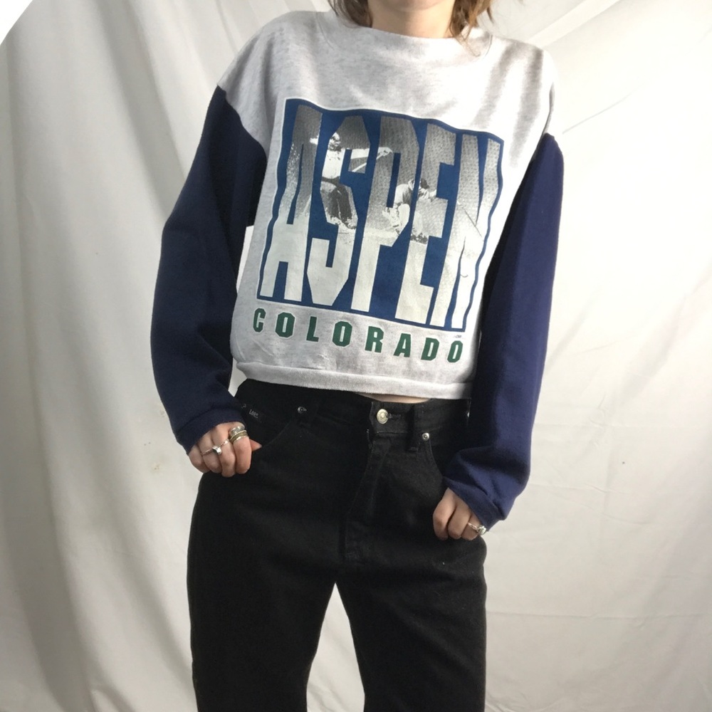 90’s Freeze Aspen Colorado Crop Sweatshirt